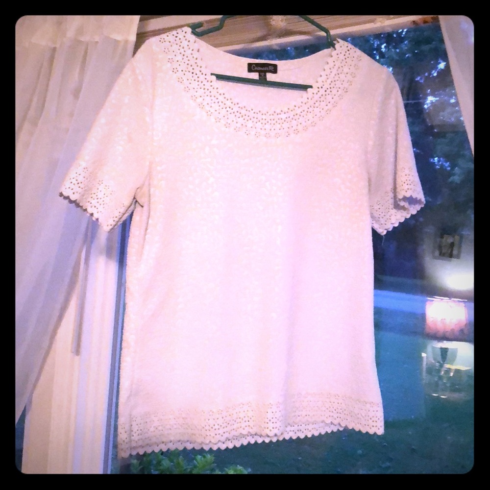 Lace white top